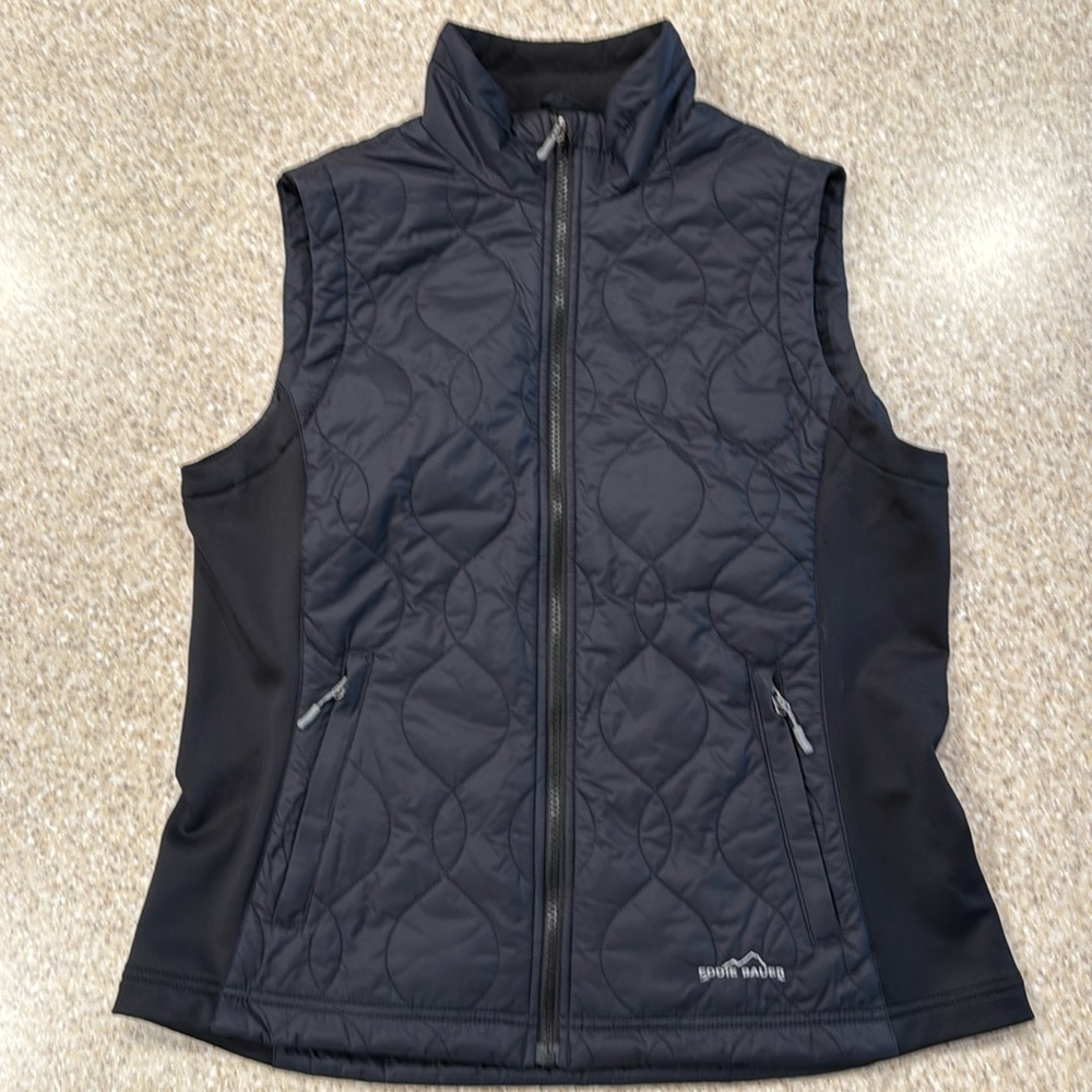 Eddie Bauer Women's Quilted Primaloft Winter Full Zip Vest Size Large